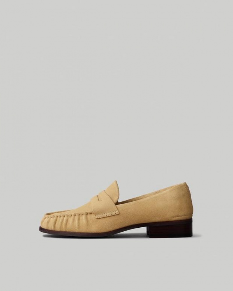 Women\'s Rag & Bone Sid - Suede Penny Flats Dune Suede | 309EJRZPX