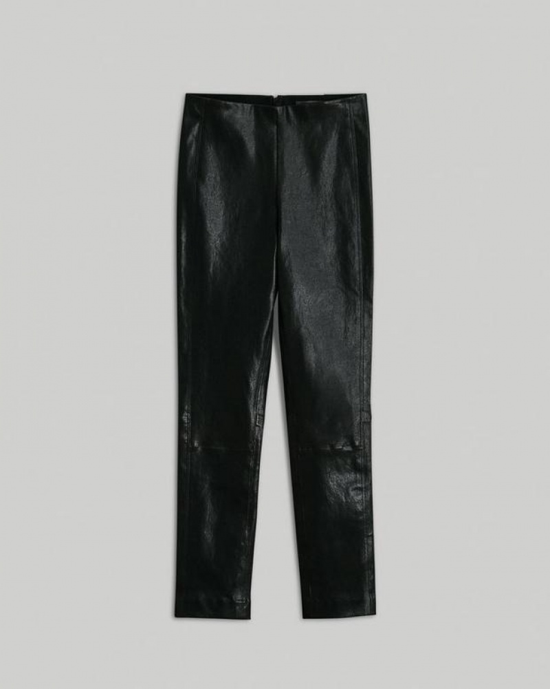 Women's Rag & Bone Simone Slim Fit Cropped Pants Black | 602SPHAFR