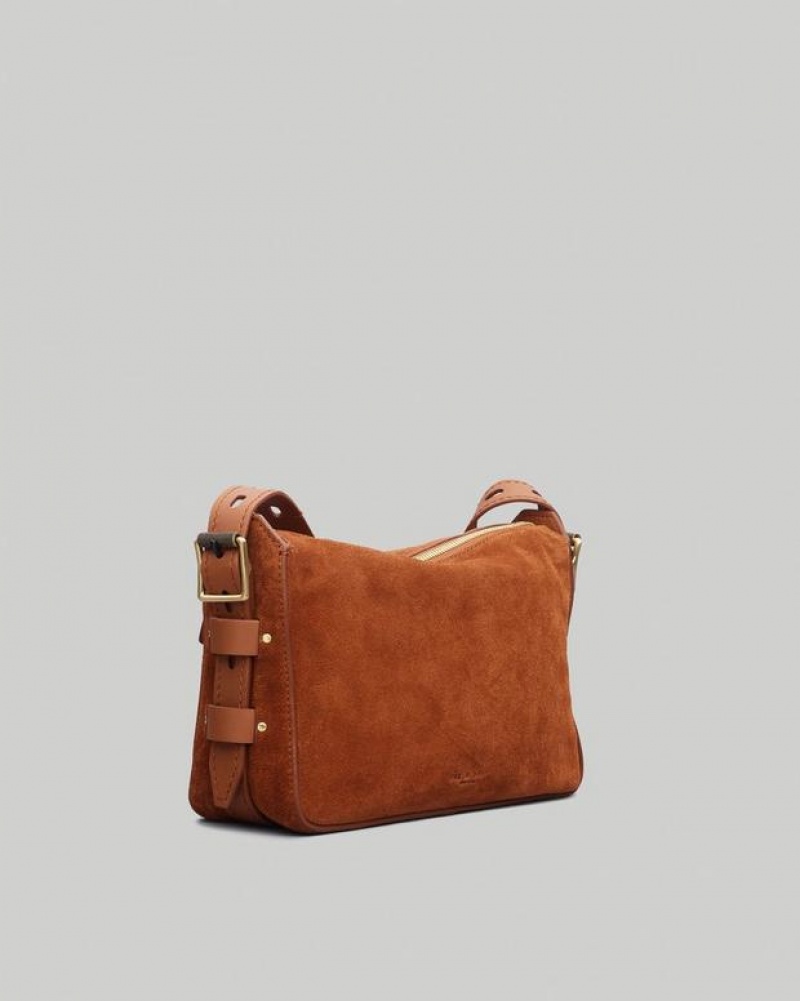 Women's Rag & Bone Small Field 2.0 Small Crossbody Bag Brown | 085VDFCOZ