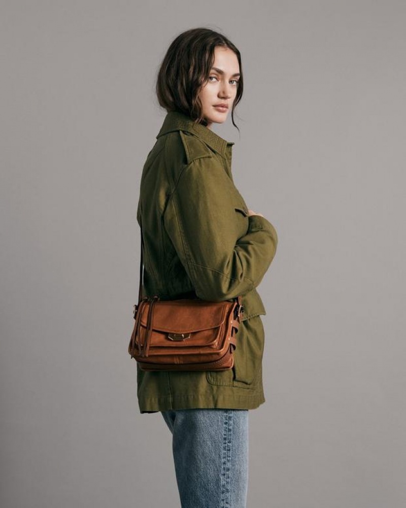 Women's Rag & Bone Small Field Messenger Bag Brown | 169ABWYPH