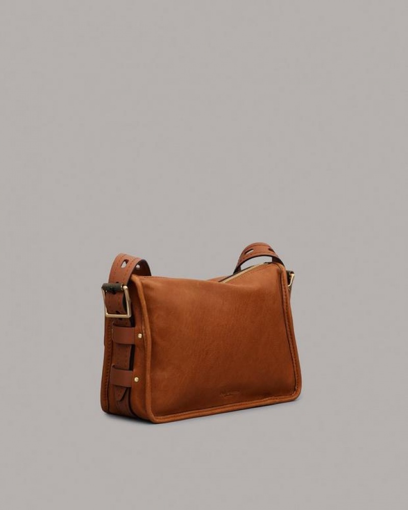 Women's Rag & Bone Small Field Messenger Bag Brown | 169ABWYPH