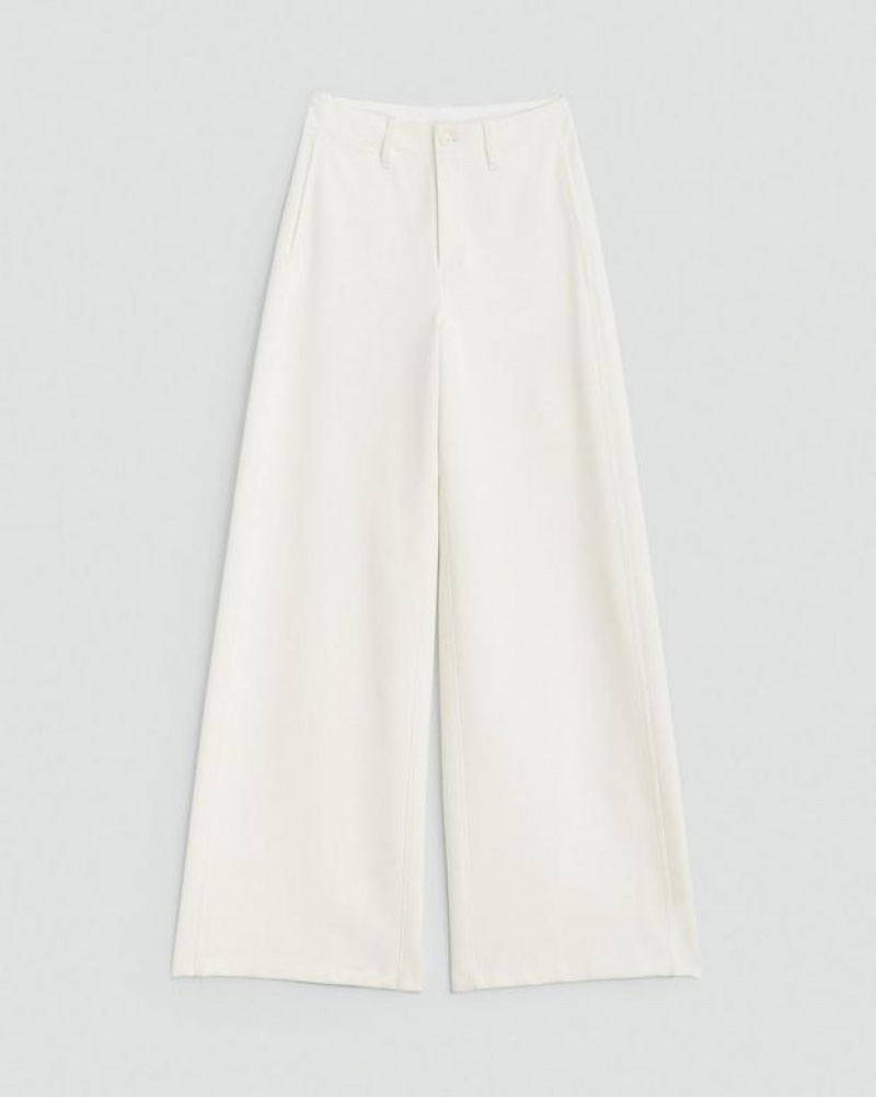 Women's Rag & Bone Sofie Ponte Classic Fit Pants White | 280HPUKAJ