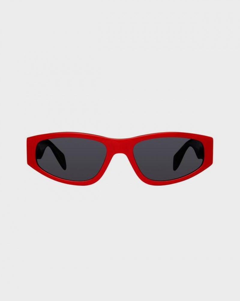 Women's Rag & Bone Soren Oval Sunglasses Red | 270AZOGBN