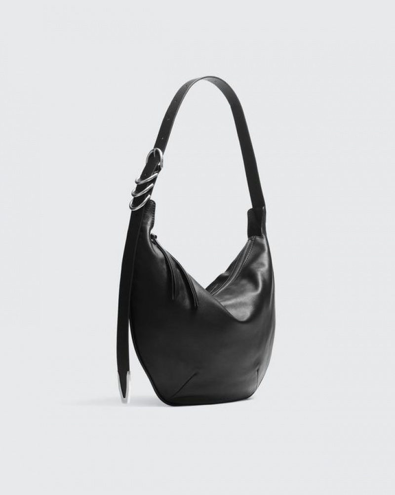 Women's Rag & Bone Spire Medium Shoulder Bags Black | 785BKDQLA