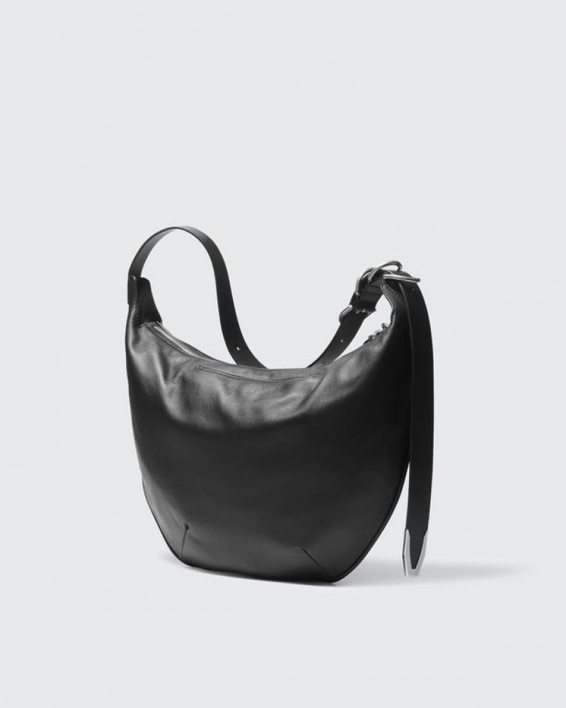 Women's Rag & Bone Spire Medium Shoulder Bags Black | 785BKDQLA