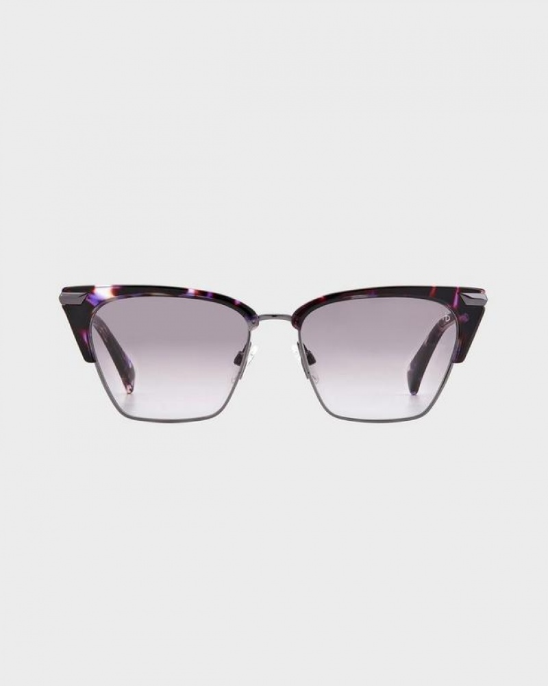 Women's Rag & Bone Tana Butterfly Sunglasses Purple | 205JOEMFH