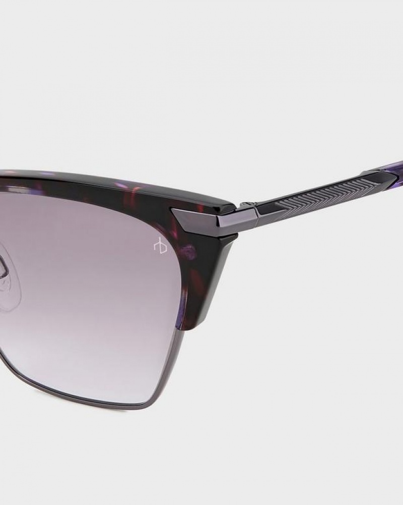 Women's Rag & Bone Tana Butterfly Sunglasses Purple | 205JOEMFH