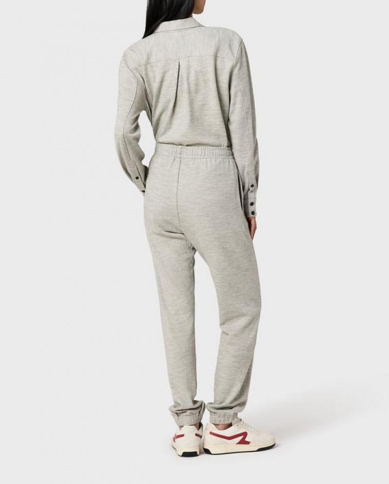 Women's Rag & Bone Yan Wool Classic Fit Pants Grey | 463DILWTP